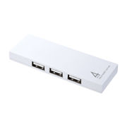 USB-HUM410W�@�T�����T�v���C ���Εt�X����4�|�[�gUSB2.0�n�u�@�z���C�g