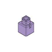 【ATC】アーテックブロック ミニ四角 8PCSセット 薄紫[77833]