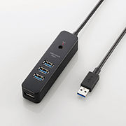 エレコム USB3.0ハブ（4ポートマグネット付き） U3H-T410SBK