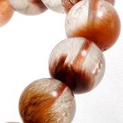 レッド ルチルクォーツ 12mm #42ブレスレット 天然石 パワーストーン 丸玉 数珠