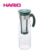 「公式」かご編み付き水出し茶ポット　ダークグリーン　実用容量：1200ml HCC-12DG_HARIO(ハリオ)