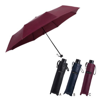（傘）（機能傘／コンパクト傘）コムデコム 60cmレザータッチ耐風折りたたみ傘 61-6030