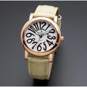 正規品AMORE DOLCE腕時計アモーレドルチェ AD18303-PGWH/IV ラウンド 革バンド レディース腕時計