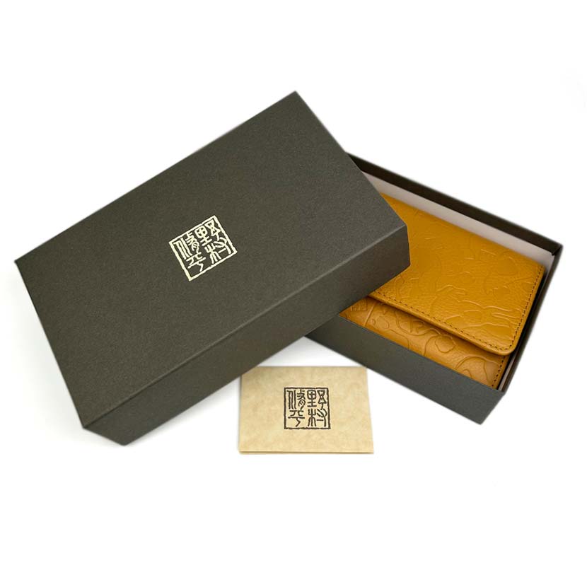 野村修平さん作　本革極薄長財布　茶色　新品未使用　造りも革の質も良く使いやすい 野村修平】なかよしふくろう ラウンドファスナー長財布 本革[nom
