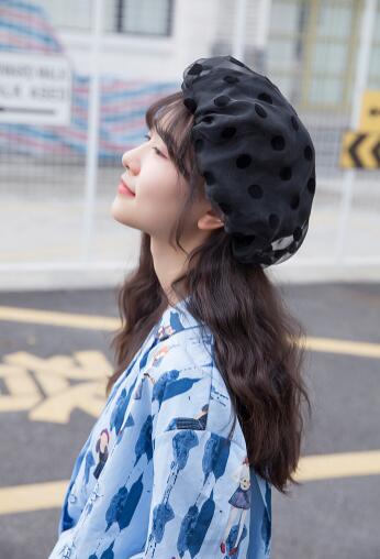 夏 帽子 ファッション 美少女 ベレー帽 水玉柄 ファッション雑貨 Juan 問屋 仕入れ 卸 卸売の専門 仕入れならnetsea