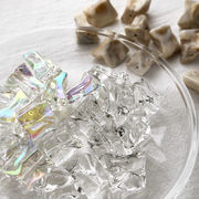 【国内即納】氷 ビーズ パーツ アクリル ストラップ チャーム アクリルパーツ クリア ピアス イヤリング