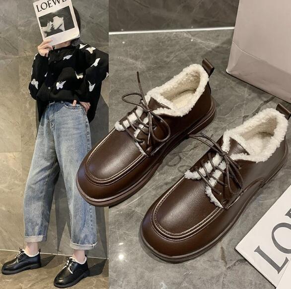 新作 シューズ 靴 Pu ビンテージ イギリス風 もこもこ 防寒 レディース ファッション雑貨 合同会社ジェオンシー 問屋 仕入れ 卸 卸売の専門 仕入れならnetsea