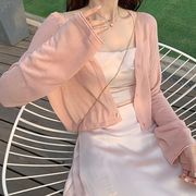 韓国ファッション　2021年春夏新作　トップス　日焼け防止服　セクシーカーディガン　ブラウス