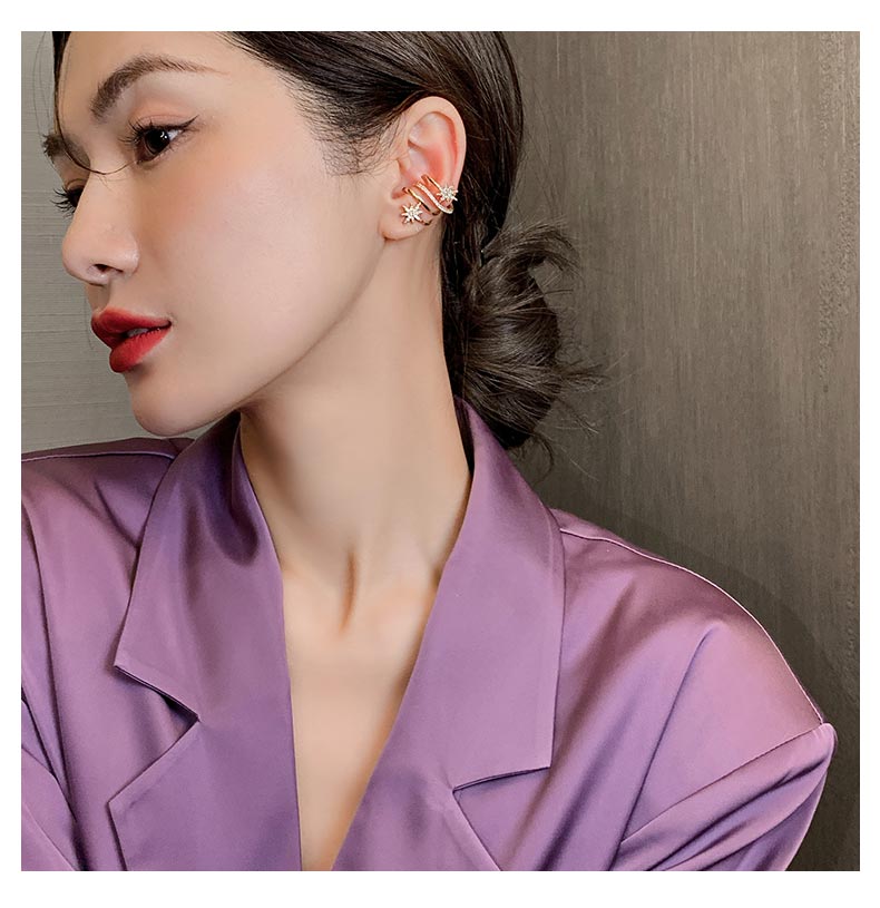 即納 星イヤーカフ ピアス スターイヤーカフ 韓国 アクセサリー ピアス ...