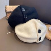 日系ベレー帽★ウールのカジュアルなパンプキン帽★2色
