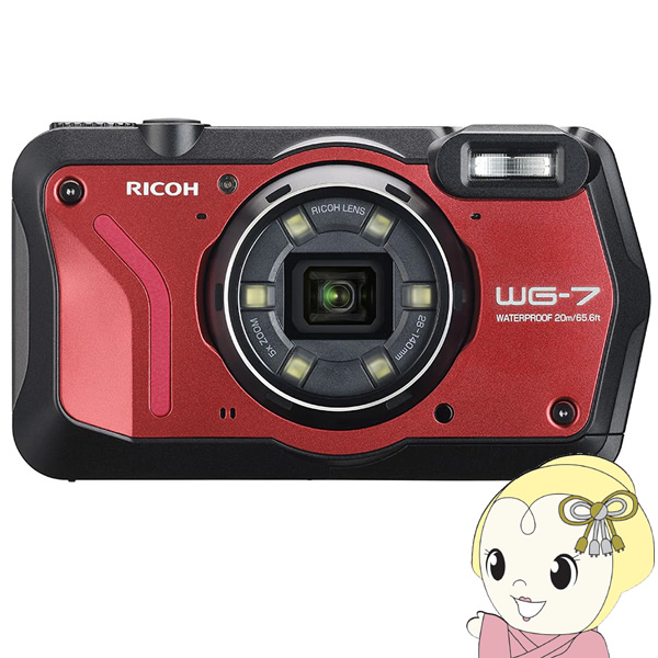 リコー 防水コンパクトデジタルカメラ RICOH WG-7 [レッド] WG-7-RD 水中撮影 Webカメラ機能 動画撮影