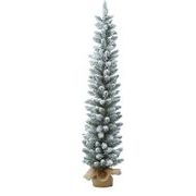 【クリスマス】ＰＶＣツリ－・リ－ス 120cmスリムスノーバーラップツリー