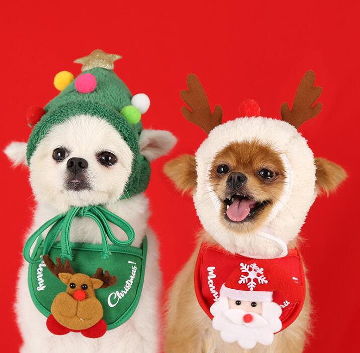 【新作】小型犬服★超可愛いペット用★犬用帽子★犬用よだれかけ★ネコ雑貨★クリスマス