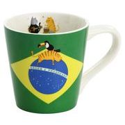 猫国旗マグカップ　BRAZIL