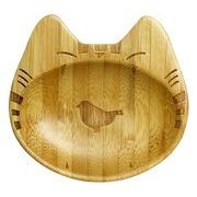 猫型竹小皿 鳥
