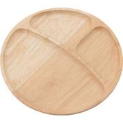 木製ラウンドディッシュ(仕切リ付)