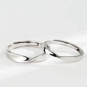 モビウス環  カップルの指輪  指輪  日韓  簡潔  素輪  開口指輪  プレゼント