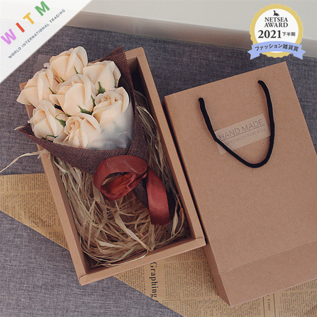 母の日ギフト シャボンフラワー ソープフラワー 7点セット 石鹸素材 枯れないお花 誕生日 記念日 母親 妻