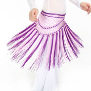 ベリーダンス衣装 インドダンス ヒップスカーフコスチューム タッセル 飾りベルトフリンジ メッシュ 5色