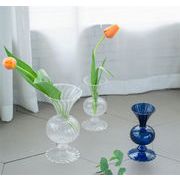 選べる3色 デザインセンス 透明リビングルームフラワーアレンジメントドライフラワー 家庭用 ガラス 花瓶