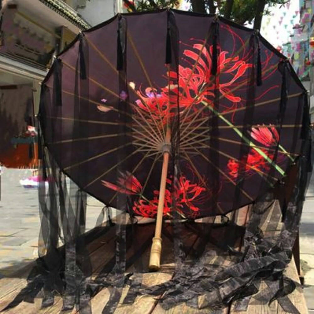 傘 和傘 晴用 和風傘 彼岸花 かさ 木製 和風 和柄 レディー AiO JAPAN 