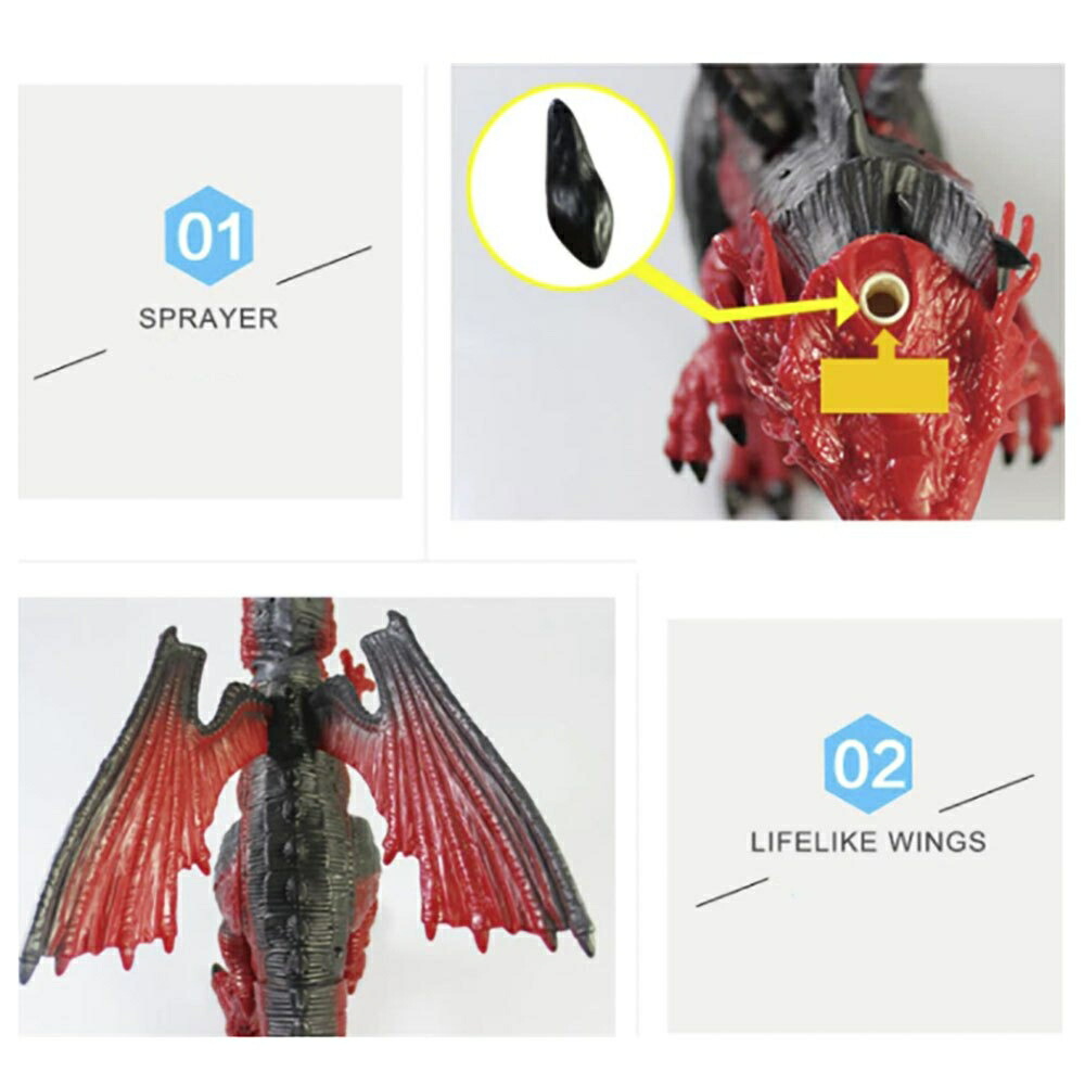 玩具 ドラゴン ラジコン 霧吐く レッド ブルー 特大 竜 龍 置物 鳴く 玩具 ドラゴン ラジコン 霧吐く レッドorブルー 特大 竜 龍 置物