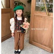 韓国風子供服   3点セット 子供服  チョッキ  長袖   トップス  シャツ+ズボン   キッズ服     可愛い
