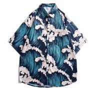 ハワイ 2022 夏新作  ハワイシャツ  韓国風 人気 シャツ 半袖 花柄 ビーチ ゆったり リゾート 男女兼用