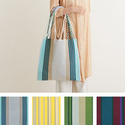 ｜特価｜トートバッグ ラヤ[ストライプ カジュアル インド エコバッグsale]