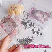 ポーチ　チェーン付きチャック袋　クリア　PVC ミニバッグ　小物入れ