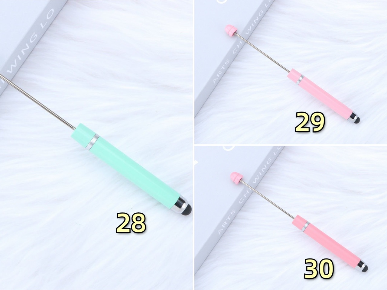 新色 ビーズタッチボールペン DIY文房具 パーツ カスタムボールペン
