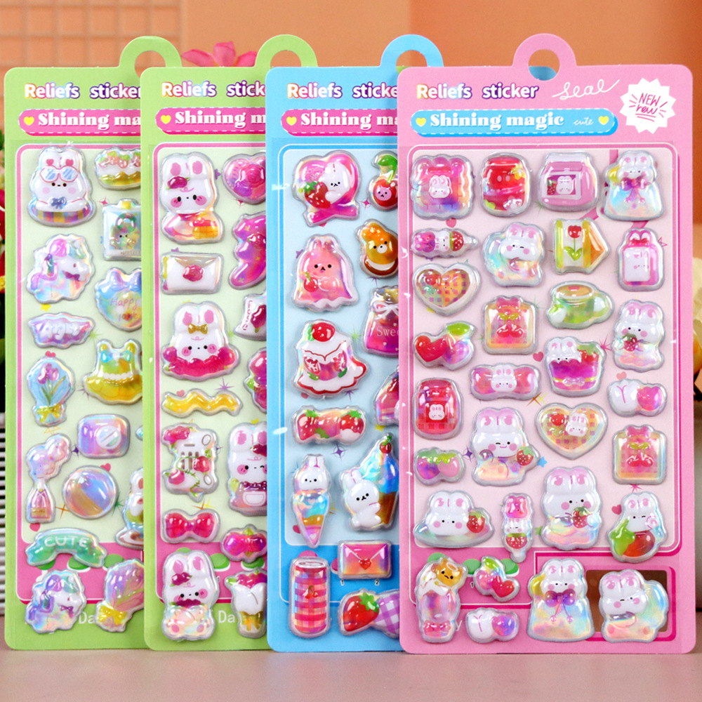 手帳シール　3Dシール　立体シール　粘着シール　手芸DIY ステッカー