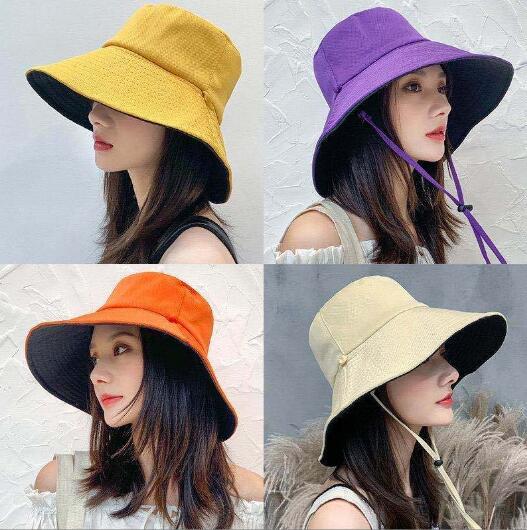 【YAYA】新作・大人帽子・リバーシブル・帽子・日焼け止め・漁師帽・防UV帽子・6色