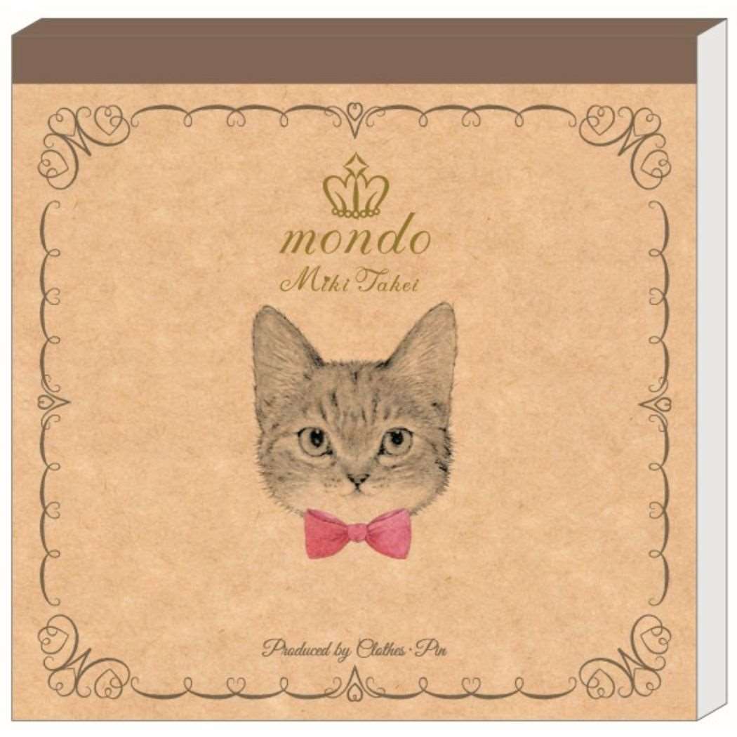 【メモ帳】たけいみき mondo メモパッド トラネコ TABBY CAT
