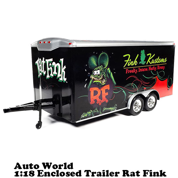 Auto World 1:18 Rat Fink Four Wheel Enclosed Trailer 【ラット