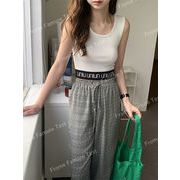 パンツ　ワイドレッグパンツ ストレートレッグ  パンツカジュアルパンツ　春秋新作　ボトムス