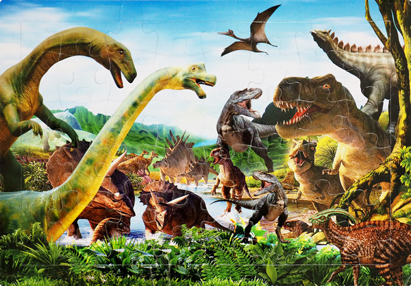 ブログ恐竜パズル 知育玩具