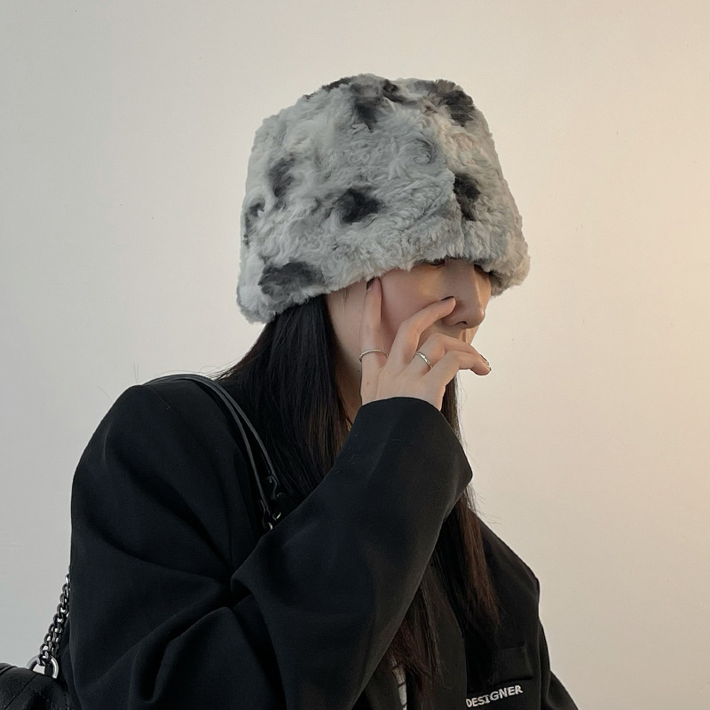 帽子　バケットハット　エコファー　ふわふわ　レディース　ファッション　韓国風　秋冬　4色