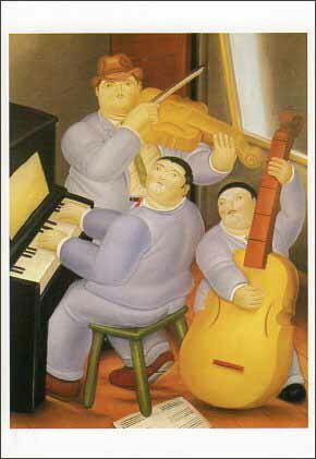 ポストカード アート ボテロ「三人の音楽家」