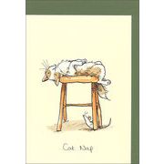グリーティングカード 多目的「猫のお昼寝」イラスト
