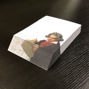 斜めカットメモブロック ベートーベン「肖像画 」メモ帳 一筆箋 アート 楽譜 文房具
