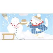 ロングポストカード イラスト キャサリン・リバーズ「雪だるま」メッセージカード