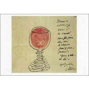 ポストカード アート マティス「ワインが入ったグラス」