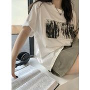 【2022夏INS 新作】合わせやすい シンプル カジュアル  アルファベット Tシャツ