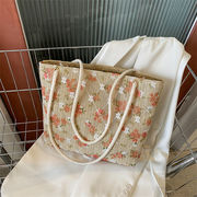 【バッグ】 レディース・草編み・ 肩掛けバッグ・ショルダーバッグ・2色・かごバッグ