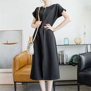 韓国ファッション に大人の魅力 上品　女性らしい デザインセンス/ウエスト/シン/ロングドレス/夏