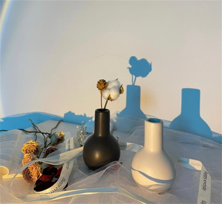 楽しておしゃれ 陶磁器 花瓶 居間 室内装飾 デスクトップ装飾 乾燥花瓶 デザインセンス