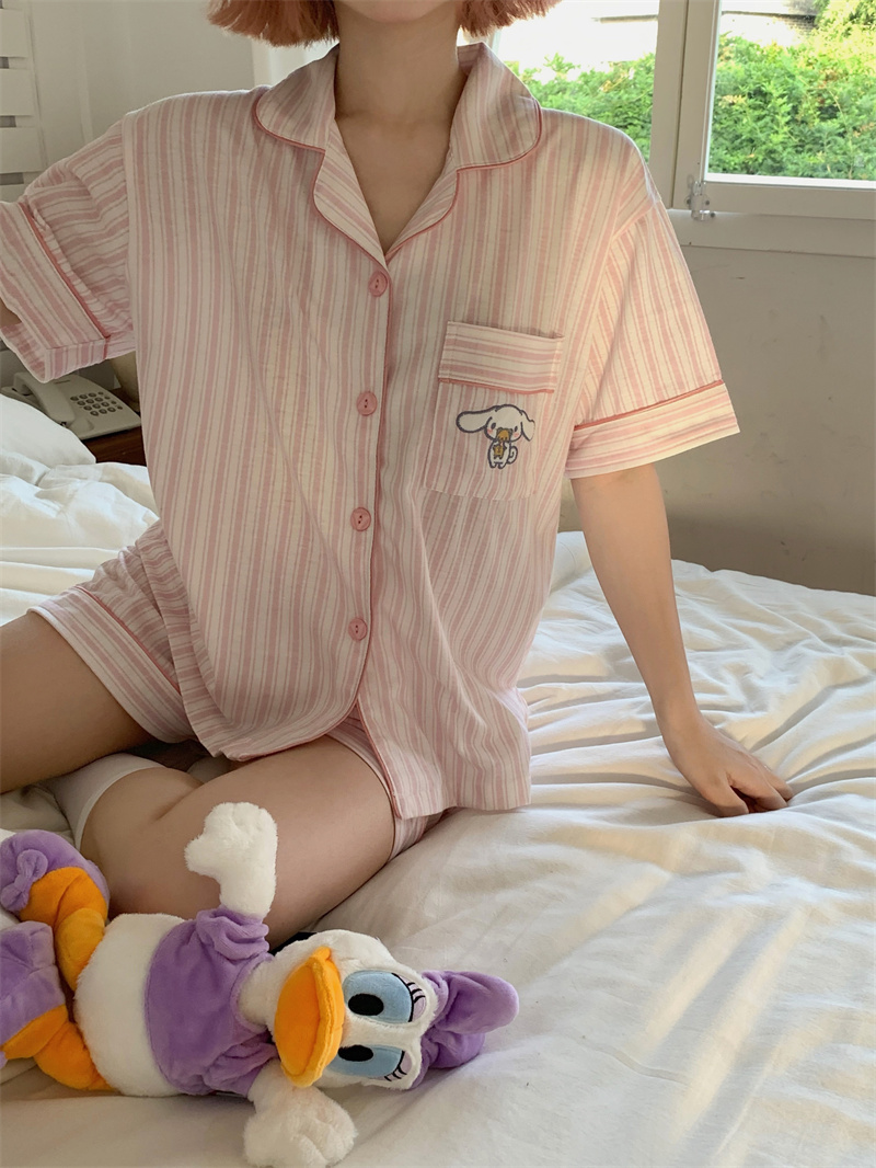 2022夏INS★レディース　　ファッション　韓国風　可愛い　パジャマ　ストライプ 柄