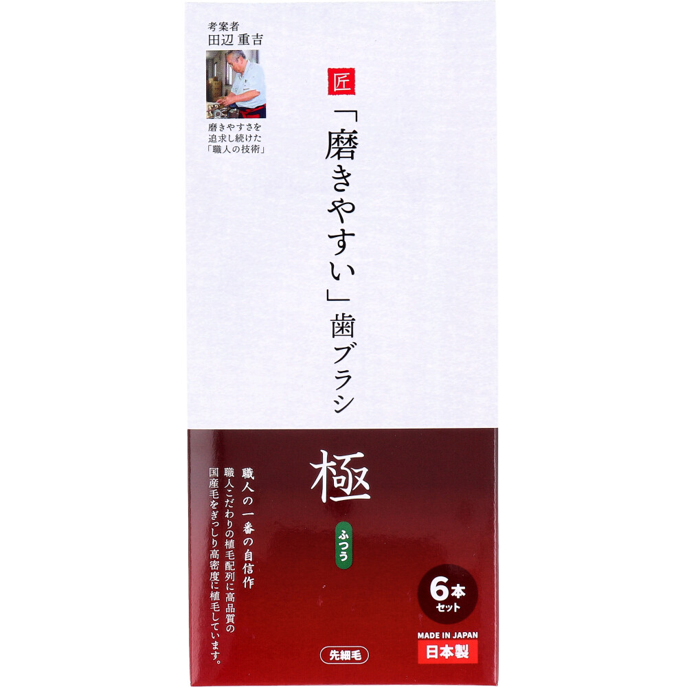 磨きやすい歯ブラシ 極 ふつう 先細毛 6本セット LT-53 カネイシ 株式会社 問屋・仕入れ・卸・卸売の専門【仕入れならNETSEA】