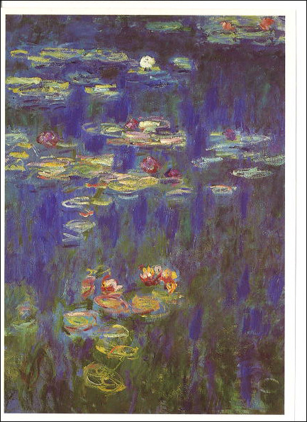 グリーティングカード 多目的 モネ「睡蓮の池」アート 画家 メッセージカード 定形サイズ